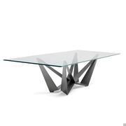 Skorpio table by Cattelan with glass top