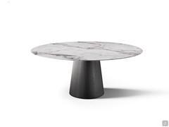 Table Velum with marble top and wooden base