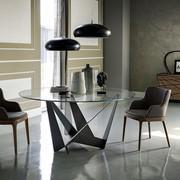 Skorpio table by Cattelan in the round model with glass top