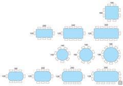 Skorpio table by Cattelan - table seating chart for models with wooden top