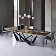 Skorpio design living room table by Cattelan with CrystalArt CY02 glass top