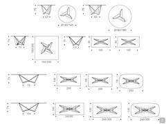 Skorpio table  - table scheme with glass top