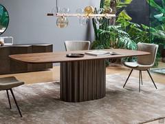 Dorian table by Bonaldo in the barrel-shaped version