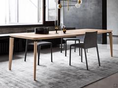 Nelia modern wooden table with carpentry workmanship of the top