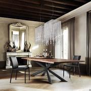 Spyder table by Cattelan with wooden top