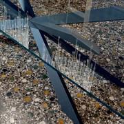 The glass top of Spyder table by Cattelan