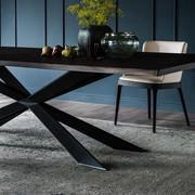 Spyder table by Cattelan with wooden top