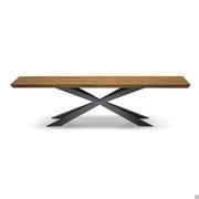 Spyder table by Cattelan with wooden top