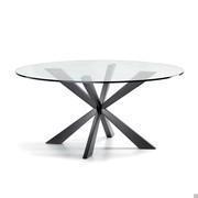 Spyder round table by Cattelan with glass top