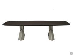 Mad Max by Cattelan table with wooden top and bevelled edges