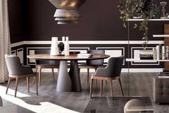 Giano round wooden table by Cattelan