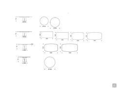 Giano table - schemes and measurements of the tops in Keramik stone