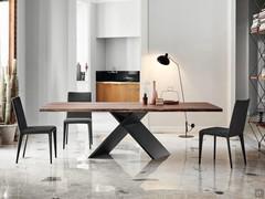 Rectangular wood and metal table Ax by Bonaldo