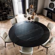 Skorpio table with central insert in matt portoro marble Keramik stone 