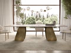 Akeyo shaped ceramic table top ideal for modern and elegant living rooms