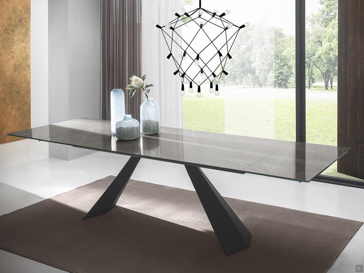 Shore Modern Glass Ceramic Table