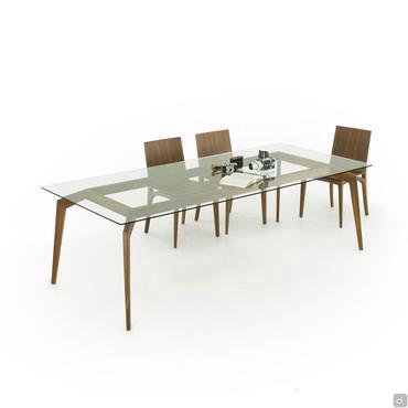 Ethan table made of Canaletto walnut solid wood 