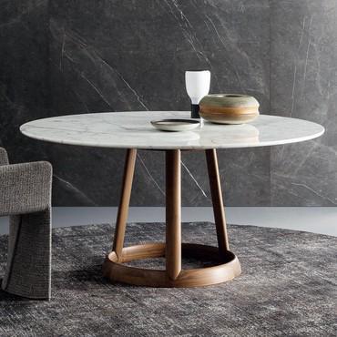 Greeny by Bonaldo round dining table in marble