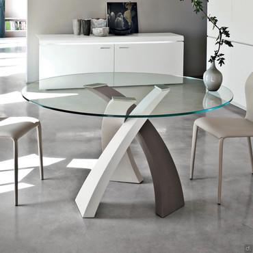 Eliseo table with tricolour base