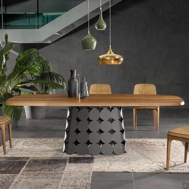 Pois dining table with central base