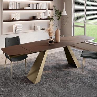 Extending dining table with metal legs Desire