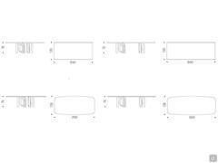 Models and Dimensions of Cattelan's Skyline table with wood essence top