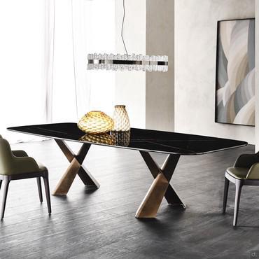 Mad Max by Cattelan table with ceramic top and steel