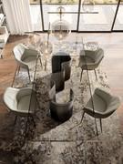 Papel rectangular glass table by Cattelan in a modern and elegant living room