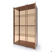 Karin showcase with double doors and bronze transparent glass