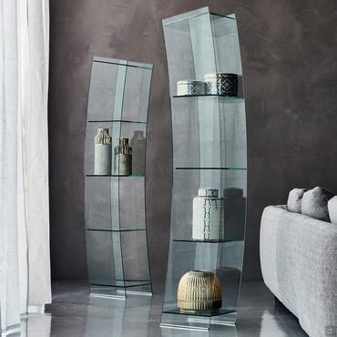 Crystal living room display case Open Wind by Cattelan