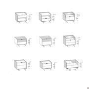 Bedside tables measurements and schemes