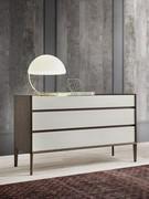 3-drawer dresser Taurus with Mink oak frame and lacquered fronts