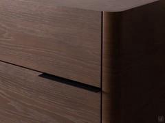 Libra bedside table with two drawers and fronts in open pore oak wood