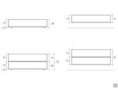 Mason lacquered wood sectional nightstand - Some examples of stackability between elements