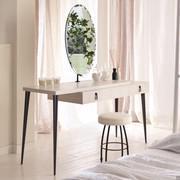 City cream vanity with mirror