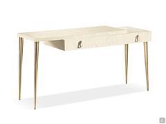 Console table City by Cantori in the mirrorless version - top and drawer in mother-of-pearl spatula finish