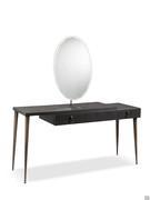 Modern makeup dressing table City by Cantori - top and drawer in black ash finish