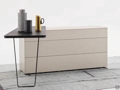 Havana handle-less 3-drawer dresser with Cleveland Havana desk