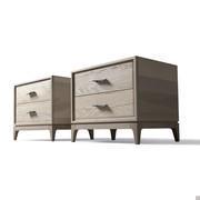 Akemi bedside table in natural grey walnut finish