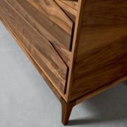 Detail of the geometric cut drawers