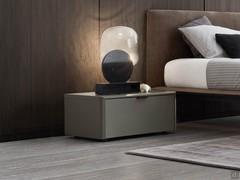 Modern bed group Layton offered in a single-drawer nightstand version