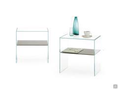 Multiglass bedside table, entirely made of glass