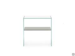 Multiglass bedside table in the size 50x40 h.50 cm with optional shelf