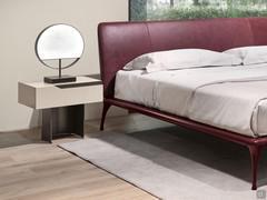 Rectangular bedside table with special metal frame