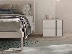 Nightstand Virgo with upright socket matching the bed in the same family