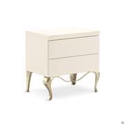 Ghirigori nightstand with silver leaf feet by Cantori