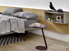 Michigan round lacquered side table, easy to be positioned next to the bed