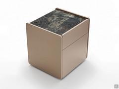 Nightstand Montag in the two-drawer version with Amazon ceramic stone top