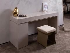 Nebula vanity with drawers, also ideal for use as a desk when the makeup compartment is closed