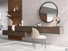 Mason hanging and lacquered modular cabinets with throat, also ideal as a dressing table given the significant 48 cm depth